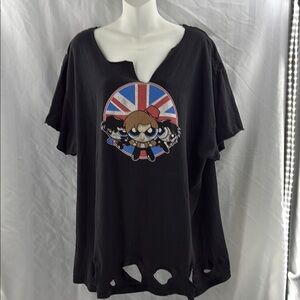 Powerpuff Spoof  Woman’s Distressed T-Shirt Harry Potter Doctor Who Sherlock